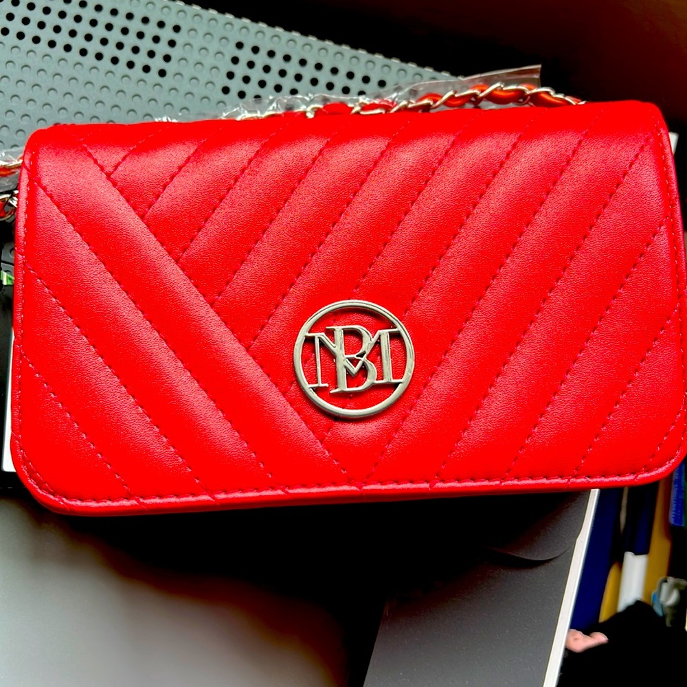 Ruby Red Badgley Mischka studio bag